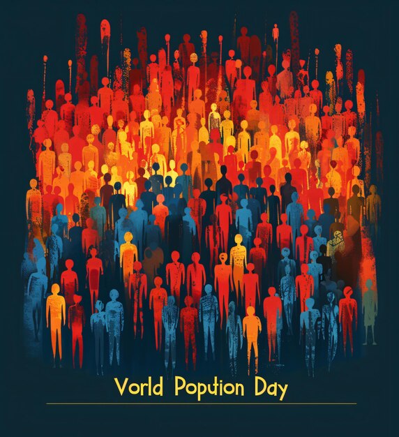 Photo crafting a digital legacy creating a timeless vector illustration for world population day