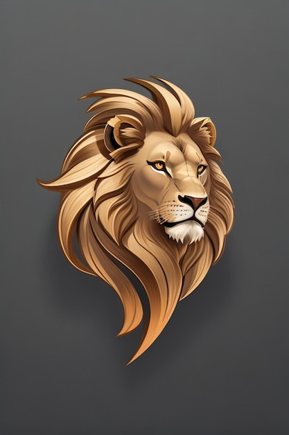 Crafting an Elegant Lion's Head Logo Icon