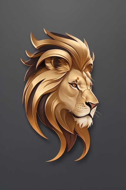 Crafting an Elegant Lion's Head Logo Icon