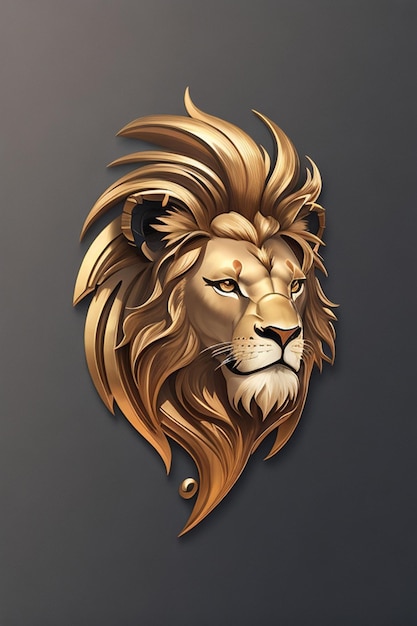 Crafting an Elegant Lion's Head Logo Icon