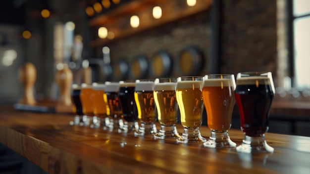 Crafting the perfect flighta lineup of beer glasses offering a taste of diversity