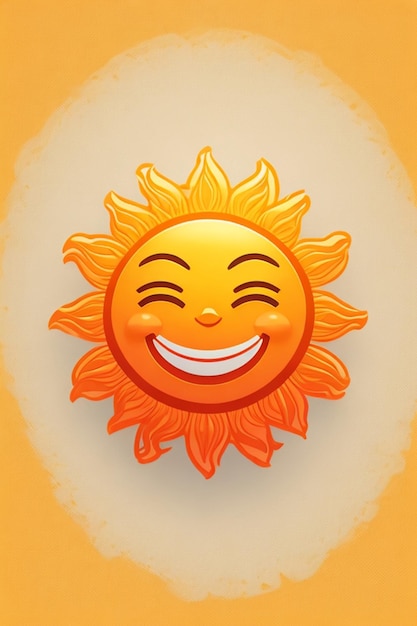 Crafting a Smiling Sun Logo Icon