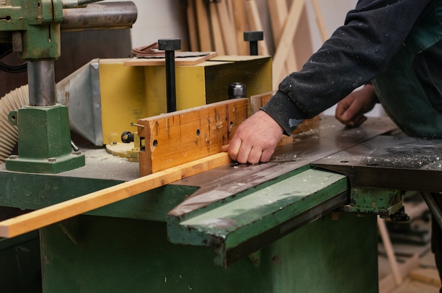 Craftsman working in his workspace