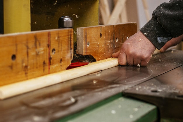 Craftsman working in his workspace