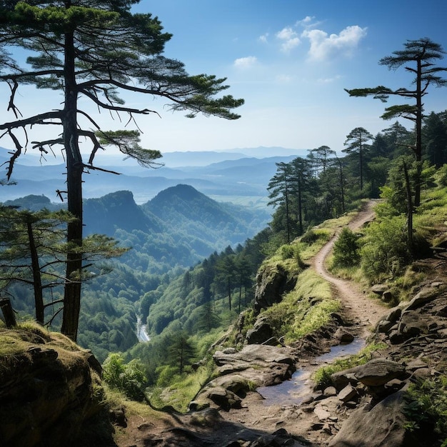 Craggy Crest Chronicles Mountain Landscape Photo