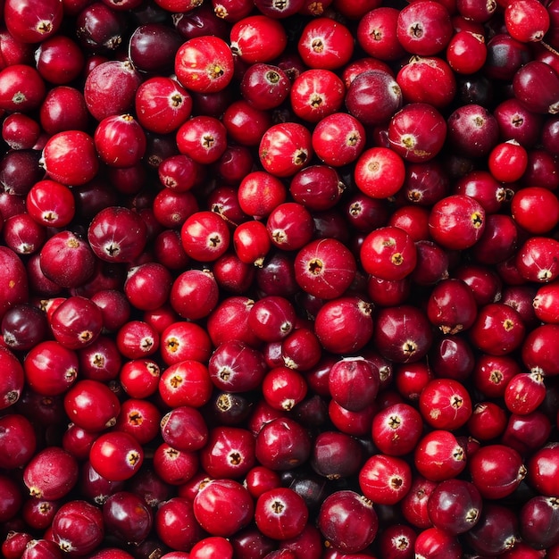 Cranberries texture background Vaccinium macrocarpon fruits pattern Oxycoccus macrocarpus mockup