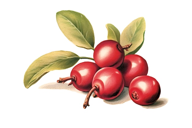 Cranberry Illustration Food illustration Generative AI