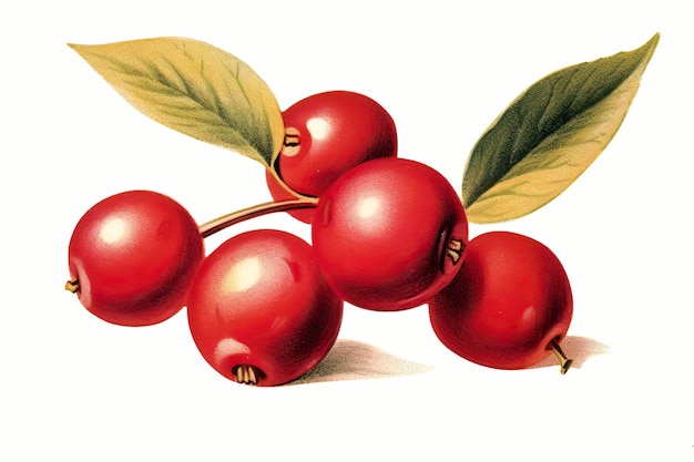 Cranberry Illustration Food illustration Generative AI