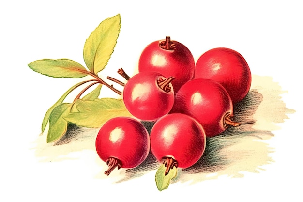 Cranberry Illustration Food illustration Generative AI