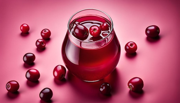 Photo cranberry juice and vitamin rich