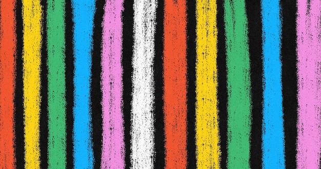 Crayon Rainbow Colors Black Background