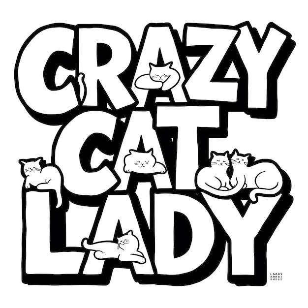 Photo crazy cat lady