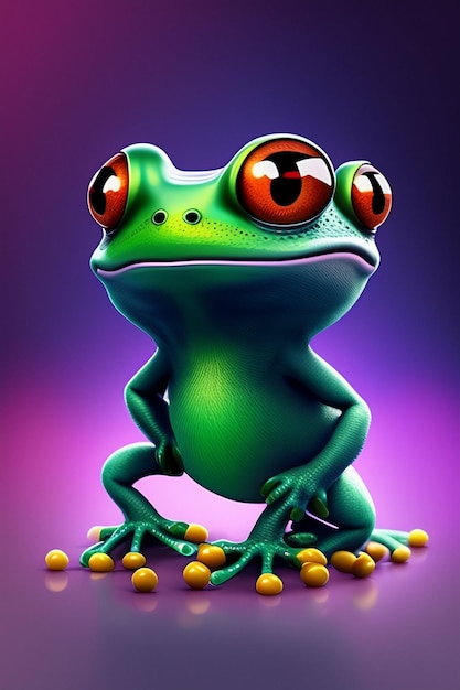 Photo crazy frog dead ai generative