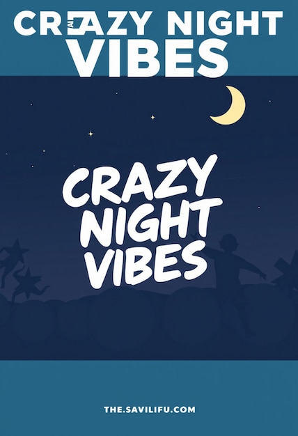 Photo crazy night vibes social media and flyer design post template