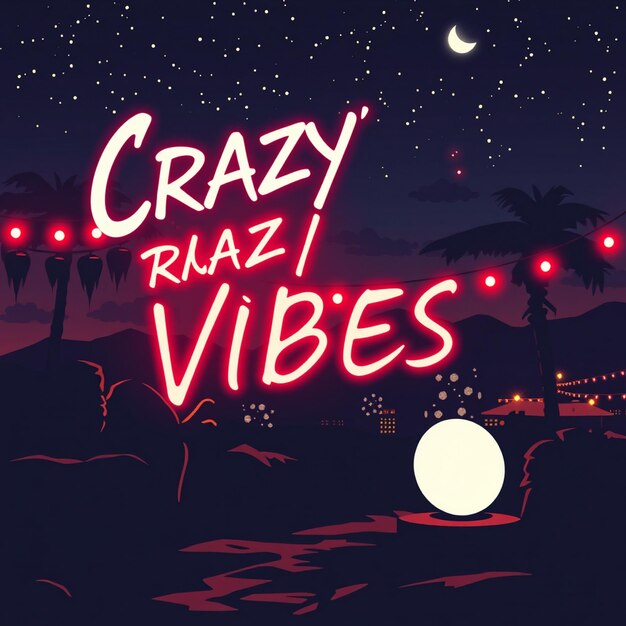 Crazy night vibes social media and flyer design post template