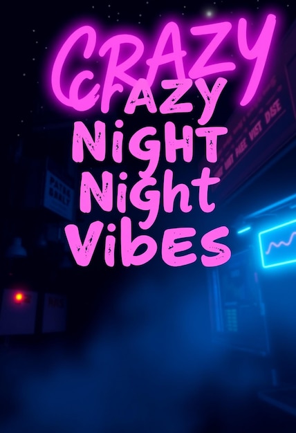 Crazy night vibes social media and flyer design post template