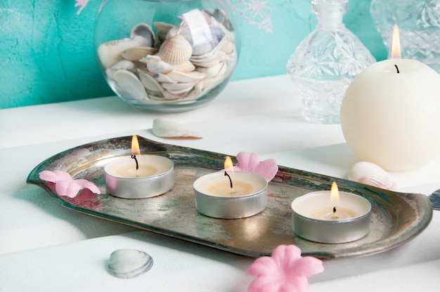 Cream aroma candles