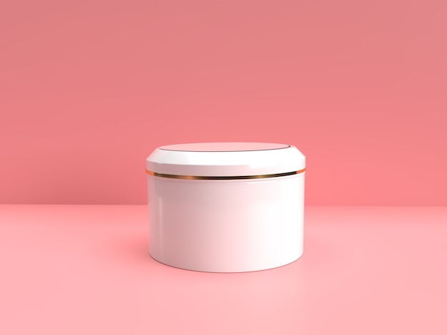 Cream box with pink background ready for mockup