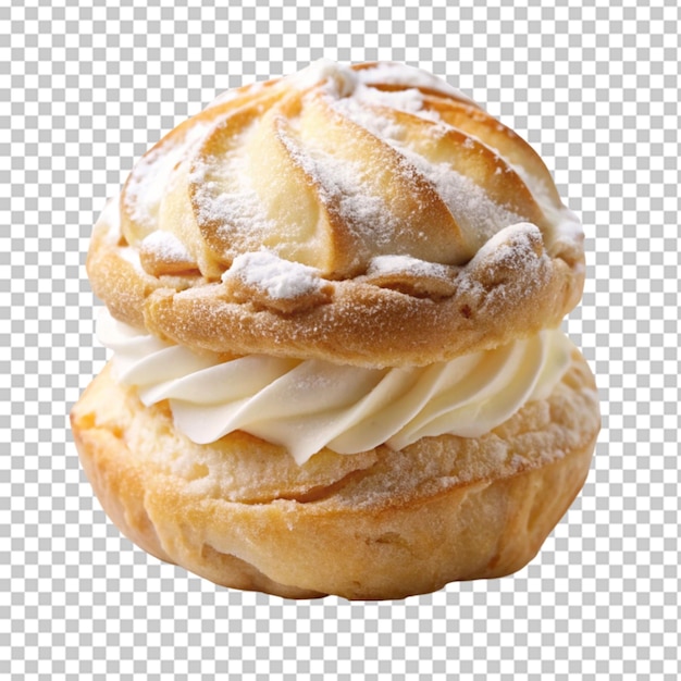 cream puff isolated on transparent background