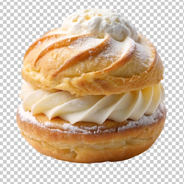 cream puff isolated on transparent background