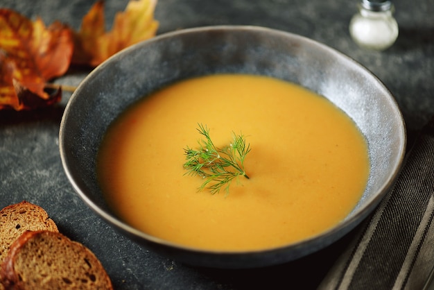 cream soup from pumpkin sweet potato carrot and turnip