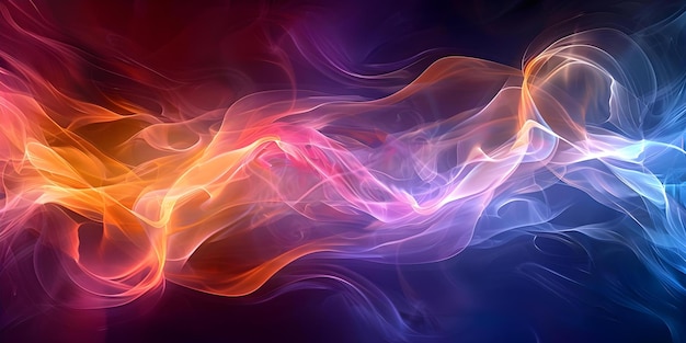 CreamColored Swirls of Smoke Dancing Over a Colorful Wave Background Concept Smoke Art Colorful Background Creative Photography Abstract Images Swirling Patterns