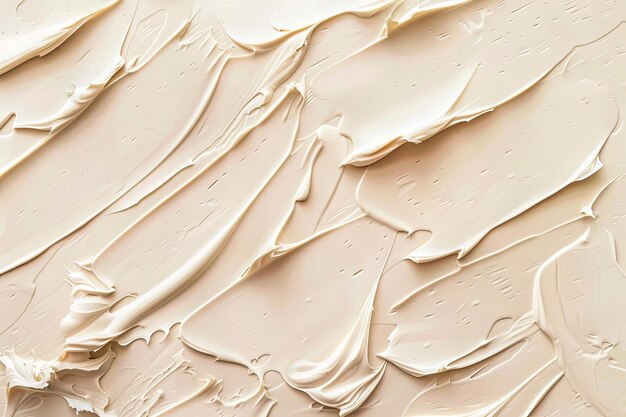 Creamy cosmetic smears on pastel beige background