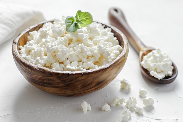 Creamy Cottage Cheese Delight on Transparent Background