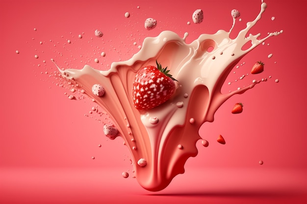 Creamy and Dreamy Strawberry Milk Splash