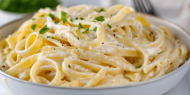 Creamy Fettuccine Alfredo A Classic Italian Pasta Dish with Parmesan Cheese Concept Cream Sauce Fettuccine Pasta Italian Cuisine Parmesan Cheese Classic Dish