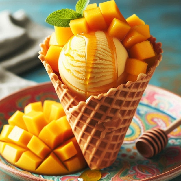 Creamy Mango and Ice Cream special Delight