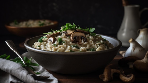 creamy mushroom risotto