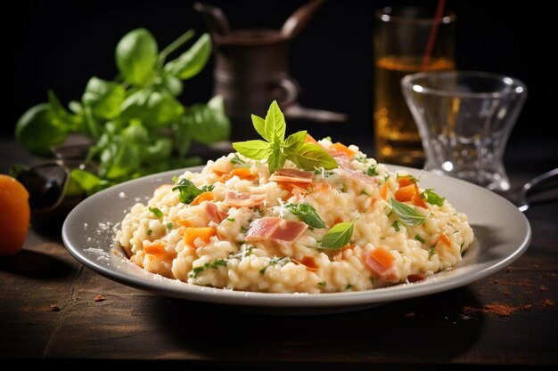 Creamy Risotto with Prosciutto and Melon yummy delicious LasagnaRisotto image