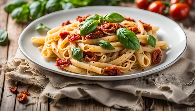 Creamy SunDried Tomato and Basil Pasta