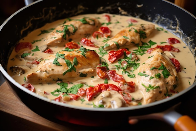 Creamy Tuscan Chicken Italian Recipe Italian Food and Cuisine