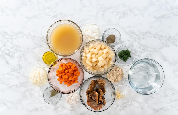 Creamy wild mushroom soup