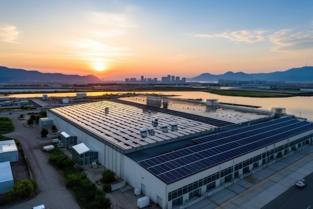 Crean energy solar cell on roof mega factory