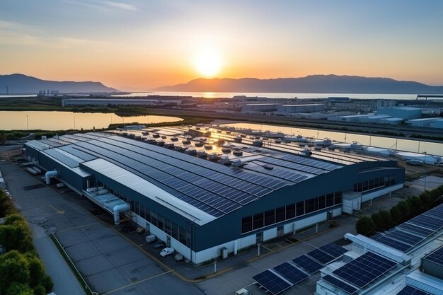 Crean energy solar cell on roof mega factory