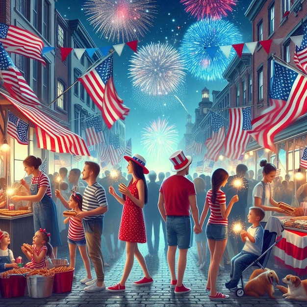 Create an AIgenerated image capturing the essence of American Independence Day with