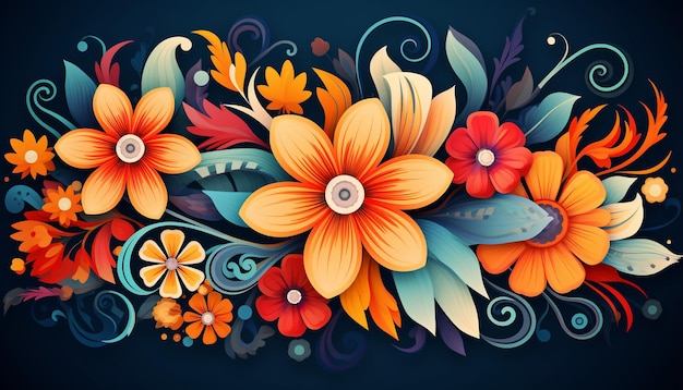 create a back ground of floral decorative