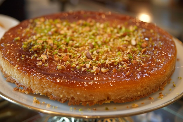 Create a batch of nutty and syrupy Egyptian kunafa generative ai