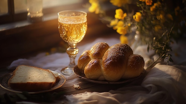 Create a beautiful image to wish a Shabbat Shalom