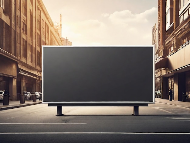 Photo create a billboard blank mockup