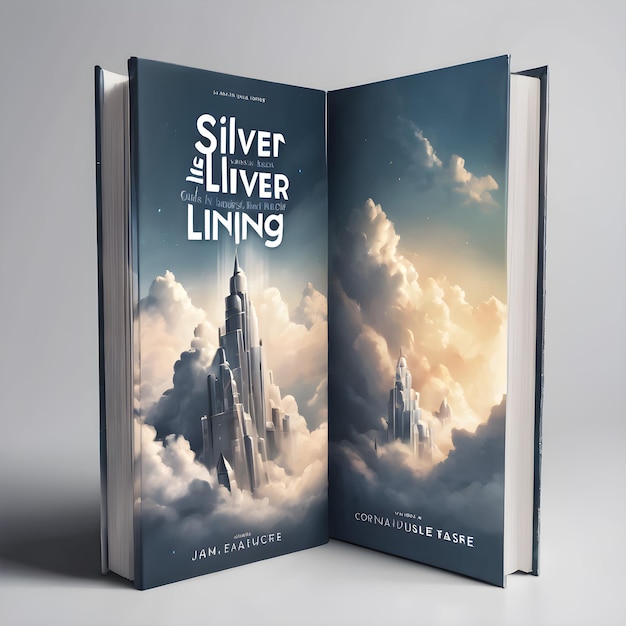 create a book cover with a silver lining theme