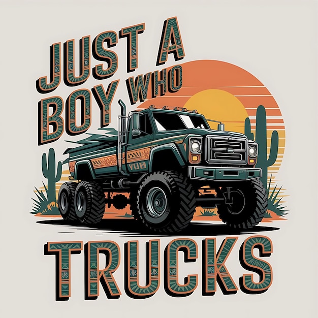 Photo create a captivating vector illustration featuring a bold tshirt design with the phrase just a boy