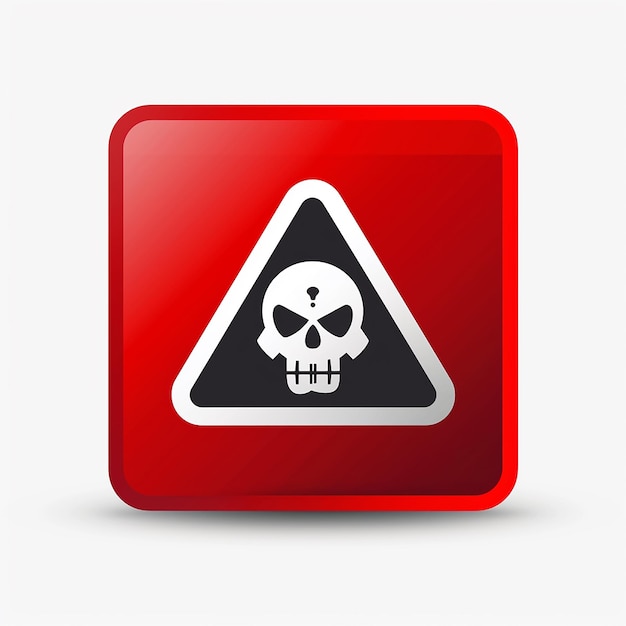 Photo create clean and sleek danger icons on white background