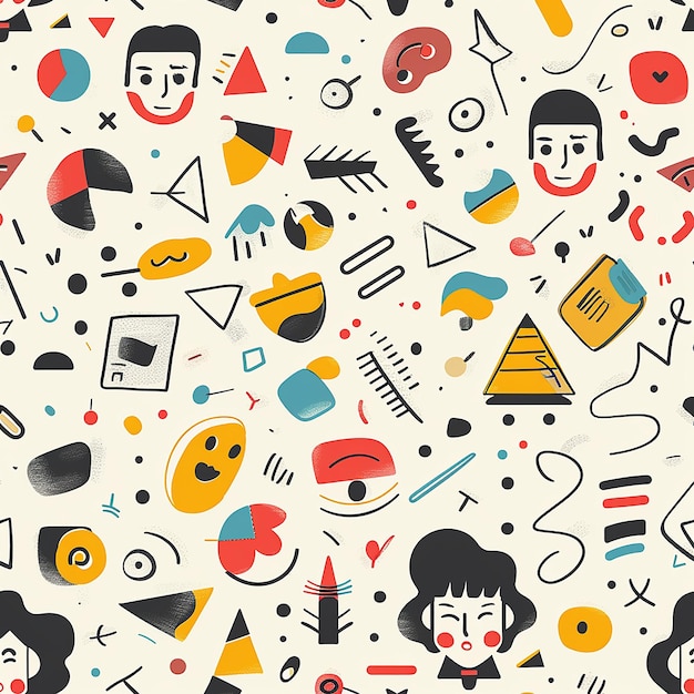 Create clean and sleek pattern to illustrate fun activities