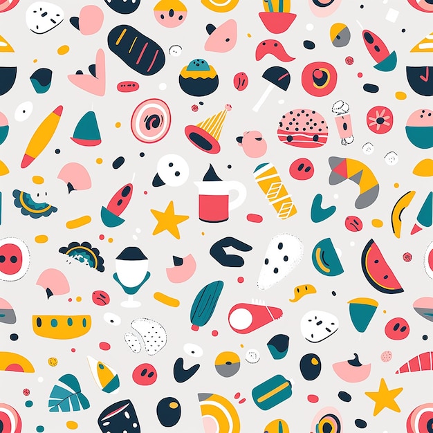 Create clean and sleek pattern to illustrate fun activities