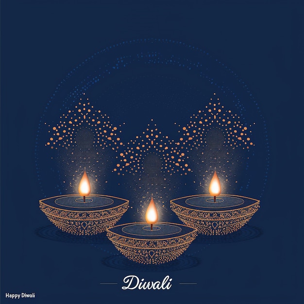 Create a digital artwork dotted outline of celebrate Diwali the Festival of Lights The image should