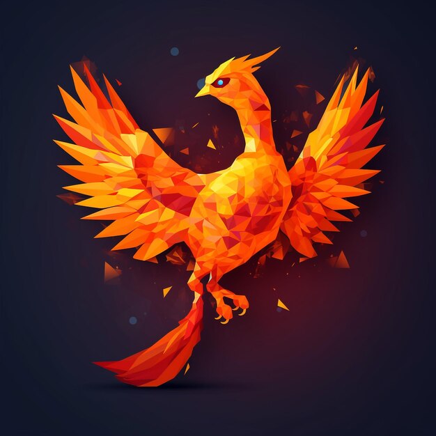 create a logo that includes phoenix bird with sun preference